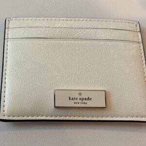 *NWT* Kate Spade White & Gold Card Wallet